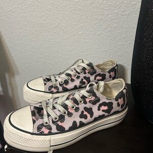 Women’s Pink and Purple Cheetah Converse